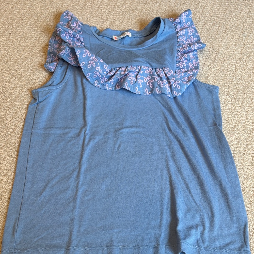 Crewcuts Blue embroidered Tank
